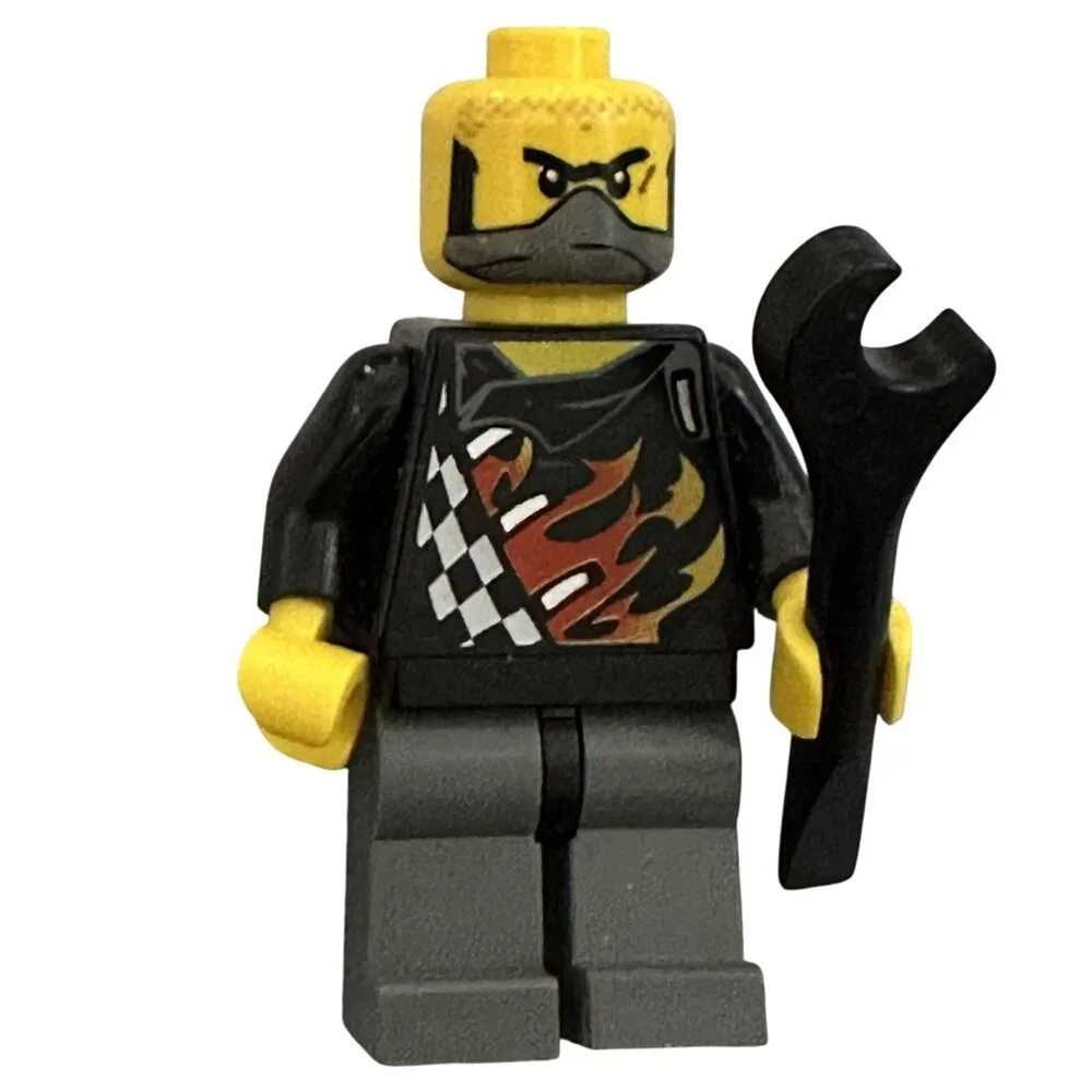 Lego Minifigure Backyard Blaster 1 Bart Blaster World Racers wr009 No Helmet